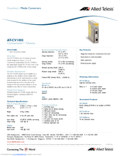Allied Telesis Converteon AT-CV1000 Datasheet