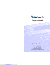 Alphasmart Pro Owner's Manual