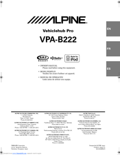 Alpine Vehiclehub Pro VPA-B222 Manuals | ManualsLib