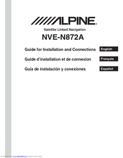 Alpine N872A - NVE - Navigation System Manual For Installation And Connections