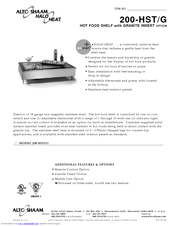 Alto-Shaam HALO HEAT 200-HST/G Specification Sheet