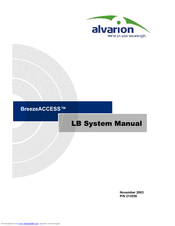 Alvarion BreezeACCESS LB System Manual