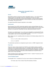 BreezeCOM BreezeNET PRO.11 Release Note