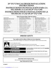 Amana NGD5500TQ Installation Instructions Manual