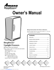 Amana AQU1627BR Owner's Manual