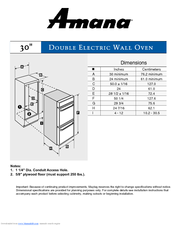 Amana AEW4630D Dimension Manual