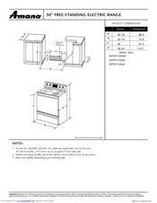 Amana AER5712BAZ Dimension Manual