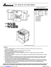 Amana AES3760BAQ Dimension Manual
