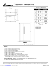 Amana ASD2627KE Product Dimensions