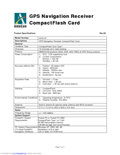 AmbiCom GPS-CF Product Specifications