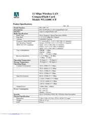 AmbiCom WL1100C-CF Product Specifications