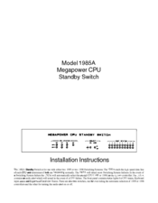 American Dynamics AD1985A Installation Instructions Manual
