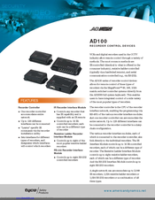 American Dynamics AD100XA Specifications