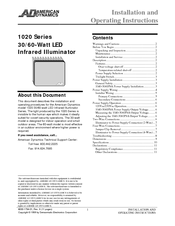 American Dynamics 1020/6050 Installation And Operating Instructions Manual