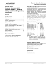 American Dynamics AD100XA Installation Instructions Manual