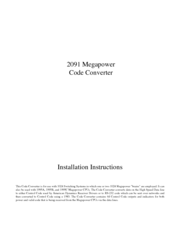American Dynamics MegaPower 2091 Installation Instructions Manual