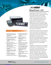 American Dynamics 168 Specifications