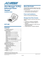 American Dynamics RCTT16BE Installation Manual