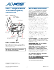 American Dynamics RJ856UD-1 Series Installation Manual