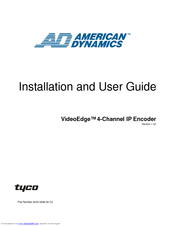American Dynamics VideoEdge Installation And User Manual