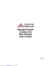 American Megatrends ManageTrends 2.6 User Manual