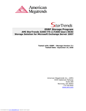 American Megatrends StorTrends 3200i Install Manual