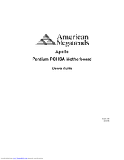 American Megatrends Apollo Pentium PCI ISA User Manual