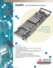 American Megatrends MegaRAC 780 Series Specifications