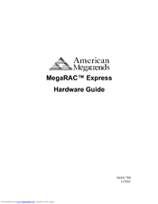 American Megatrends MegaRAC Express Hardware Manual