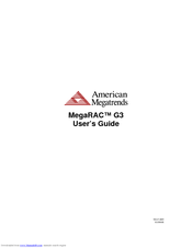 American Megatrends MegaRAC G3 User Manual