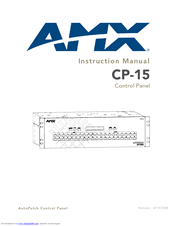 Amx AutoPatch CP-15 Instruction Manual