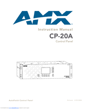 Amx AutoPatch CP-20A Instruction Manual
