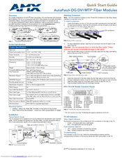 Amx DG DVI MTP Quick Start Manual