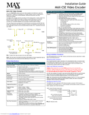 Amx MAX-CSE Installation Manual