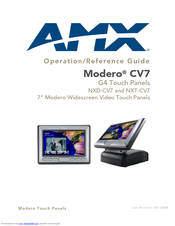 Amx Modero CV7 Operation/Reference Manual