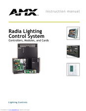Amx RADIA LIGHTING CONTROL SYSTEM (CONTROLLERMODULESCARDS) Instruction Manual
