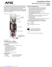 Amx RDM-MDM Installation Sheet