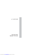 Anycom CF-300 Quick Start Manual