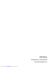 Apex Digital GT2025DVR Instruction Manual