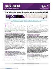 Apogee BIG BEN Datasheet