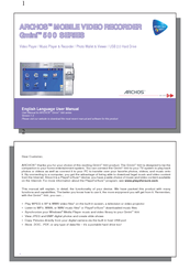 Archos Gmini 500 Series User Manual