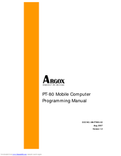 Argox PT-80 Programming Manual