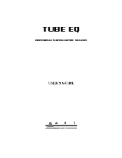 Art DUAL TUBE EQ User Manual