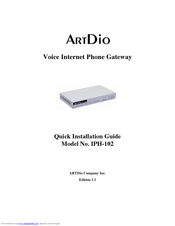ArtDio IPH-102 Quick Installation Manual