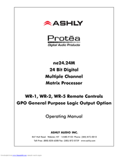 Ashly Protea WR-2 Operating Manual