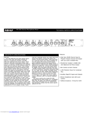 Ashly MX-206 Technical Notes & Specifications