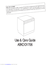 Asko D1706 Use And Care Manual