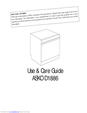 Asko D1886 Use And Care Manual