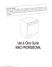 Asko D3900 Professional Use And Care Manual