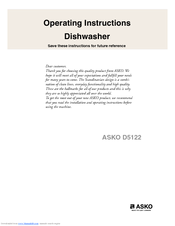 Asko D5122 Operating Instructions Manual